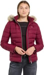 Tommy Jeans Women's TJW Basic Hooded Down Jacket EXT DW0DW18312 Puffer, Valley Grape, 5XL