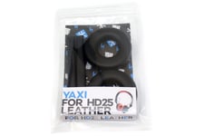 Black Yaxi Leather pads for Sennheiser HD25 mk II, Fits all HD25 Range