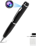 HD 1080P Caméra espion à stylo, mini caméra cachée à stylo, magnétoscope, caméra de poche portable pour classe, affaires, conférences et sécurité