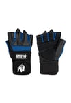 Gorilla Wear - Dallas Wrist Wrap Gloves - Noir/Bleu - Bodybuilding et Accessoires de Fitness pour Homme et Femme - Soutien Meilleur Maintien, XL