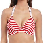 Freya Swimwear Drift Away Underwired Banded Halter Bikini Top Red 4047