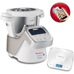 MOULINEX YY5027FD Robot cuiseur i-Companion, Balance connectée, 10 programmes, 6 accessoires, Application dédiée, Fabriqué en