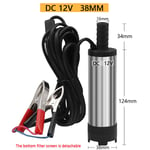 12V 38mm Dismantle Pompe de transfert Submersible 12V DC, Diesel, carburant, eau, huile, voiture, Camping, pêche ""Nipseyteko