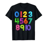 Numbers Counting 1-10 Teachers Kids Learning to Count T-Shirt