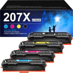 207X Toner Cartouches De Toner Compatible Pour Hp 207A 207X W2210X W2211X W2212X W2213X Pour Hp Color Laserjet Pro Mfp M283Fdw M283Fdn M282Nw M255Dw M255Nw¿4-Pack¿[DYJ071802]