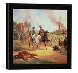 'Image encadrée de Janvier suchodolski "Napoleon and Prince Joseph Poniatowski at the Battle of Leipzig, 19th October 1813, 1837 Impression d'art dans le cadre de haute qualité Photos fait main, 40 x 30 cm, noir mat