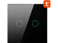 Avatto Touch Light Switch ZigBee Avatto LZTS02-EU-B2 Dual Without Neutral TUYA (Black)