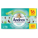 Andrex Coconut Fresh Toilet Tissue - 16x, 32x, 48x, 64x or 80x Rolls