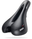 AARON - Selle de vélo Trekking- en Gel - pour Femme et Homme - absorbe Les Chocs/Ergonomique/Confortable - pour vélo électrique/VTC/VTT/vélo de Ville/Autre - Noir