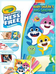 Crayola Baby Shark's Big Show Color Wonder Coloring Book & Markers Mess Free