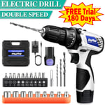 Electric Cordless Drill Small Power Combi Drills LED Screwdriver Li-ion Battery