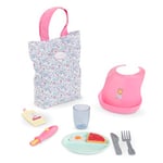 Corolle - Grand Coffret Repas Floral, 10 Accessoires, pour Poupons 36 et 42cm, dès 2 Ans, 9000141800