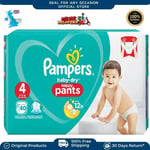 Pampers Baby-Dry Nappy Pants Size 4 9kg-15kg (40 nappies)