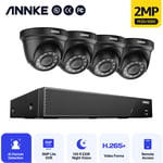 5MP Kit Caméra de Surveillance 8CH dvr Home 4Caméras Vision Nocturne IP66 app à Distance cctv Video Set - Annke