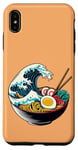 Coque pour iPhone XS Max Ramen japonais Rétro La Grande Vague Hokusai