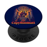 Capybara Illuminati Humour Animal L'Ordre Secret PopSockets PopGrip Adhésif