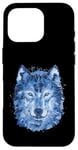 Coque pour iPhone 16 Pro Polygon Wolf peinture à l'eau prédateurs animal tête loup