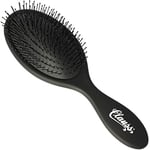 Clauss Wash & Brush Brosse à cheveux longs avec coussin d'air et poils flexibles en nylon Noir mat 70 g