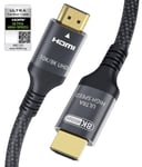 Câble Hdmi 2.1 10K 8K 1M, Certifié 48Gbps Ultra Haut Débit Hdmi Câble Avec Ethernet 4K 240Hz 165Hz 144Hz 120Hz 8K 60Hz Earc Hdcp2.3 Hdr10+ Pc Projecteur Tv Moniteur Ps5 X-Box