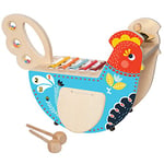 Manhattan Toy Instrument Musical en Bois avec Poulet Tout-Petits avec Xylophone, pilons, cymbale et Maraca, 216570, Multicolore