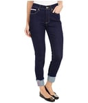 Tommy Hilfiger Women's Tribeca Skinny Crop with Stripe Jeans, Indigo Wash Denim, 12