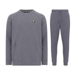 Nike Mens Sportswear Optic Crew Neck Tracksuit in Grey Cotton - Size Small