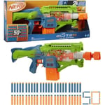 Nerf Elite 2.0 Double Punch Motorized Blaster, snabba fram- och återgående pipor, 50 Nerf Elite Dart, 2 10-Dart magasin, från 8 Flerfärgad