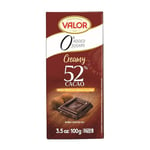 Valor Sugar Free Dark Chocolate Bar - Dark Diabetic Chocolate with Truffle Cream - Delicious Sugar free Chocolate with 52% Cacao, Sweetened with Stevia, Gluten Free, by Master Chocolatiers, 100g Bar