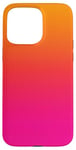 Coque pour iPhone 15 Pro Max Dégradé de couleur rose, orange, jaune