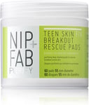 Nip + Fab Teen Skin Fix Zero Breakout Rescue Face Pads with Salicylic Acid, Wit