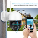 (UK)Outdoor Security Camera 3MP Wifi PTZ Camera 8 Lights With Human Motion