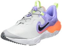 NIKE Run Flow Sneaker, Photon DUST/Black-Purple Pulse, 3.5 UK