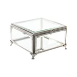 Smyckeskrin DKD Home Decor Glas Metall 16 x 16 x 10 cm Silvrig Transparent