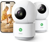 2K Caméra Surveillance Intérieure WiFi, Vision Nocturne HD 10m, 5G/2.4 GHz WiFi, Détection Humaine AI, Camera IP 360°, Audio Bidirectionnel, pour Bébé/Animaux, Compatible avec Alexa