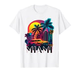 Miami Tshirt Men Florida Vibrant Colorful Miami Souvenir T-Shirt