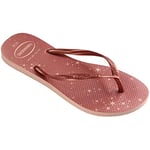 Havaianas Slim Gloss Femme Tongs, Rose/Golden Blush, 33/34 EU