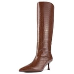 L37 HANDMADE SHOES Women's Somebody Told Me Knee high Boot, Brown, 7.5 UK