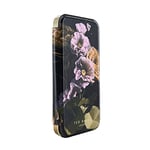 Ted Baker GLADIAL Black Paper Flowers Mirror Folio Phone Case for iPhone 13/14 Gold Shell