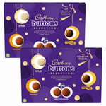 2x Cadbury Buttons Christmas Selection Gift Box 340g Orange White Milk Chocolate