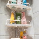 4 Tier Telescopic Bathroom Wall Corner Shelf Rack Shower Storage Organizer Trays