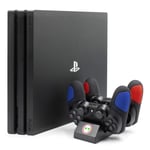 Numskull PlayStation 4 PS4 Twin Controller Fast Charge Docking Station New