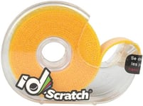 ID-SCRATCH - Bande Auto-Agrippante Prédécoupée, Jaune Ciré, 2m/2cm