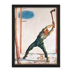 Ferdinand Hodler Woodcutter Large Framed Art Print Poster Wall Decor 18x24