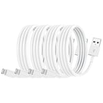 4 Pack Apple MFi Certified iPhone Charger Cable 2m, Apple Lightning to USB Cable Cord 2 metres Fast Charging Apple Phone Long Chargers for iPhone13/12/12 mini/ 11/11Pro/Max/X/XS/XR/XS Max/8/7/6/iPad