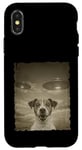 Coque pour iPhone X/XS Jack Russell Chien Selfie Vieux Téléphone Photo Drôle Observation OVNI