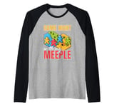 Board Game Lover Tabletop Game Night With My Meeple Raglan Baseball Tee