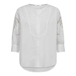 KelliseCC Lace Cut Shirt - White