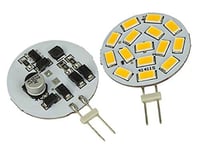 LEDLUX G4 ampoules LED 12V 24V 3.5W 350 Lumen 15 SMD 5630 10V-30V 2 PCS Blanc...