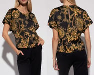 Versace Jeans Couture Patterned Baroque Top Blouse Shirt Iconic New Hot M