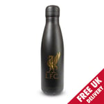 Liverpool FC Thermal Stainless Bottle- 500ml - Black/Gold - Official Merchandise